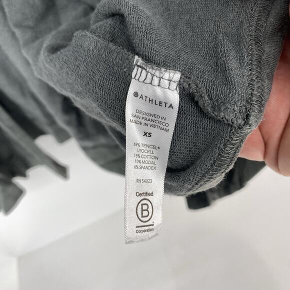 Athleta Mantra Yoga Wrap Oversized Hooded Cardigan Gray Women's Size XS - Picture 4 of 9